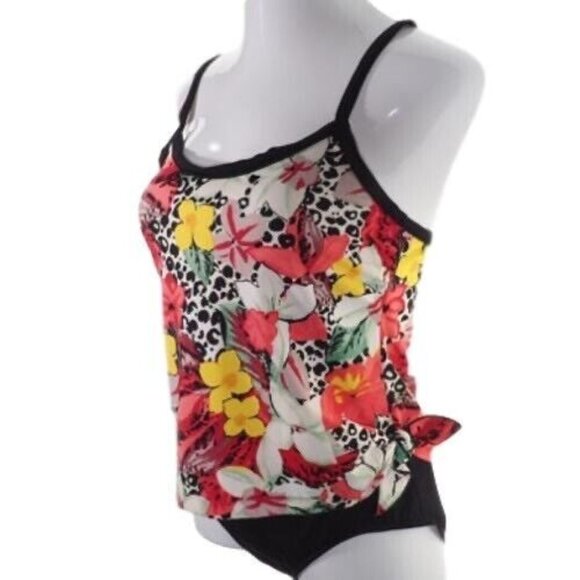 Le Cove Other - Le Cove Swimsuit Womens Size 12 One Piece Tummy Control Multi Color Floral